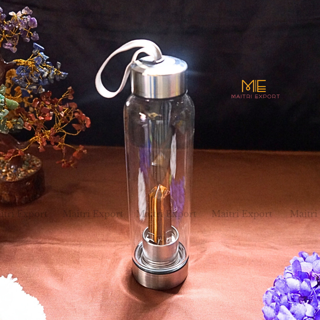 Natural Healing Stone Wand Crystal Infused Elixir Bottle-Maitri Export | Crystals Store
