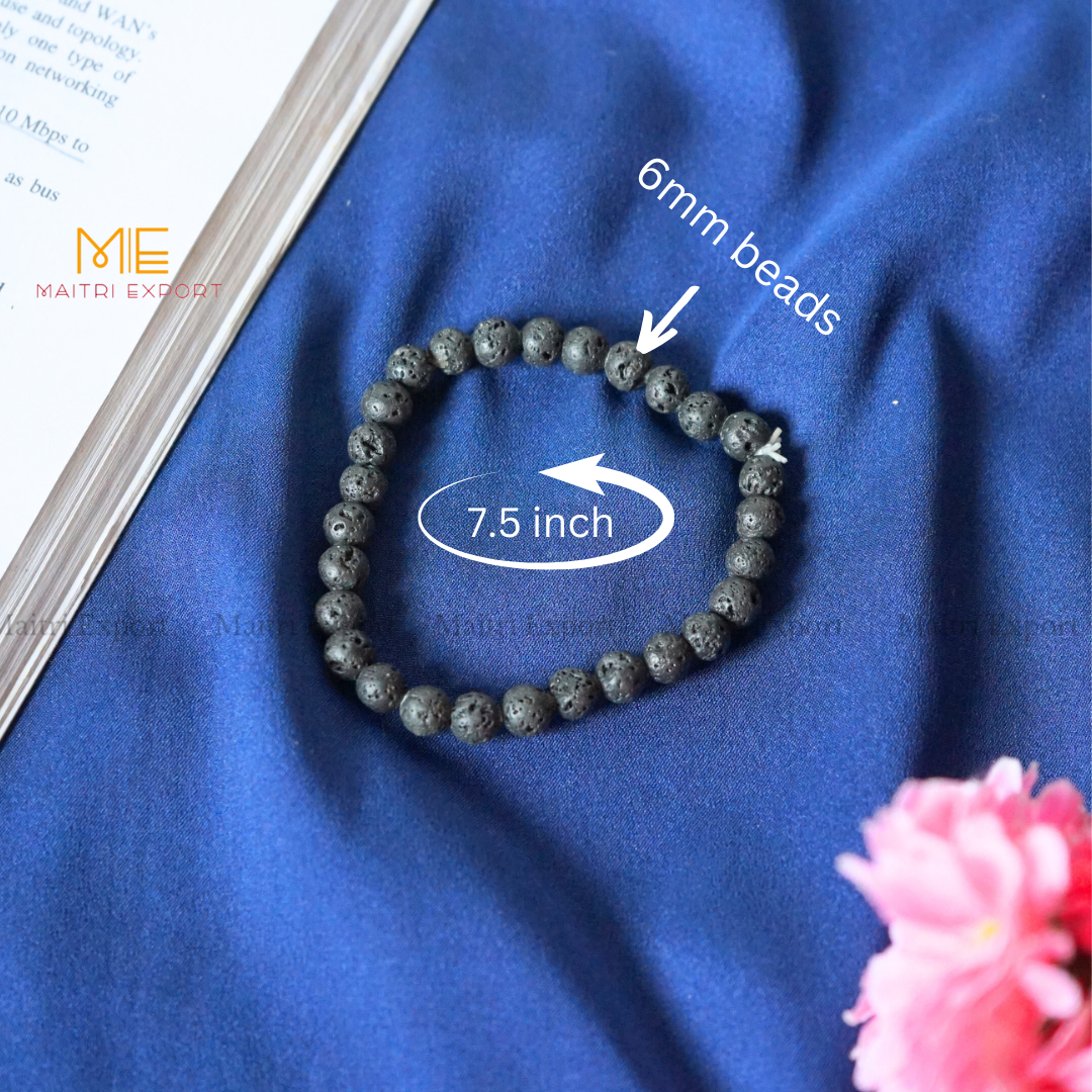 Lava Natural Crystal Healing Bracelet-Maitri Export | Crystals Store