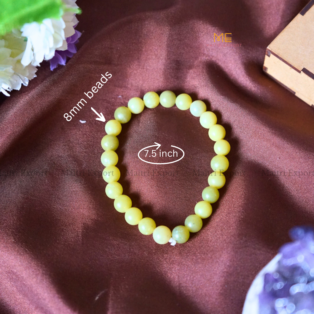 Lemon Quartz 8mm Crystal Healing Bracelet-Maitri Export | Crystals Store