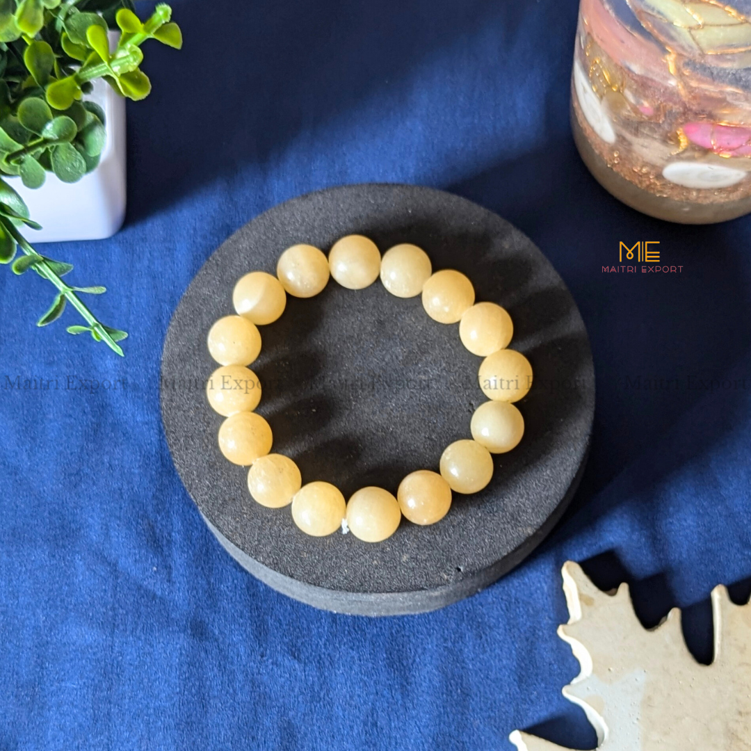 Natural Crystal Healing Stone 12mm Bracelet-Maitri Export | Crystals Store