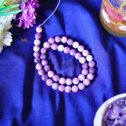 Lepidolite Natural Stone 8mm Loose Beads Line-Maitri Export | Crystals Store