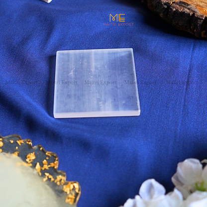 Natural selenite stone different shapes plain plate-Maitri Export | Crystals Store