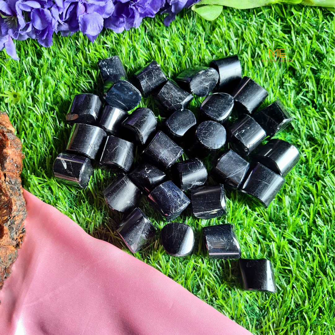Black Tourmaline Natural Crystal Healing Stone Tumble / Pocket Stone-Maitri Export | Crystals Store