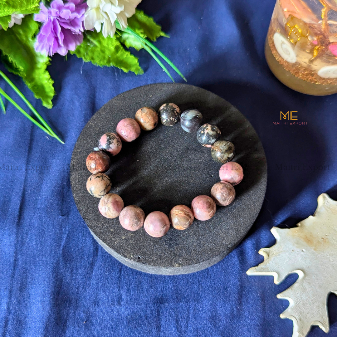 Natural Crystal Healing Stone 12mm Bracelet-Maitri Export | Crystals Store