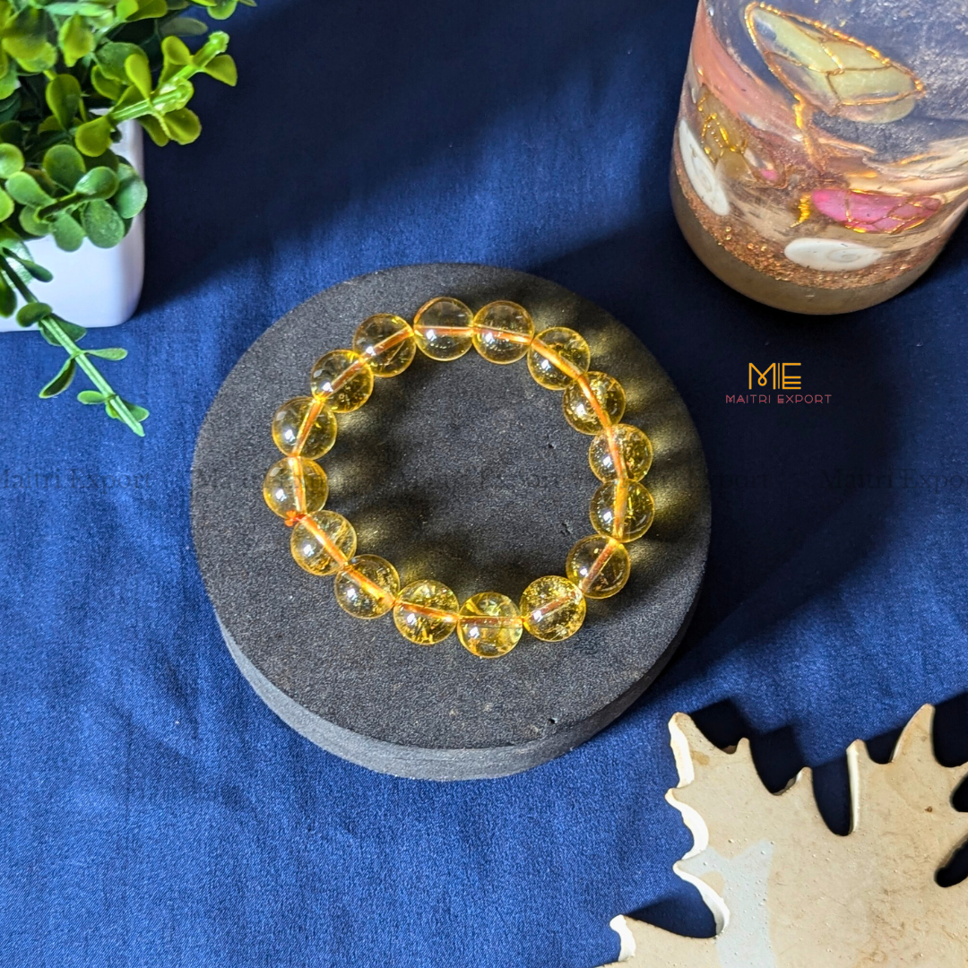 Natural Crystal Healing Stone 12mm Bracelet-Maitri Export | Crystals Store