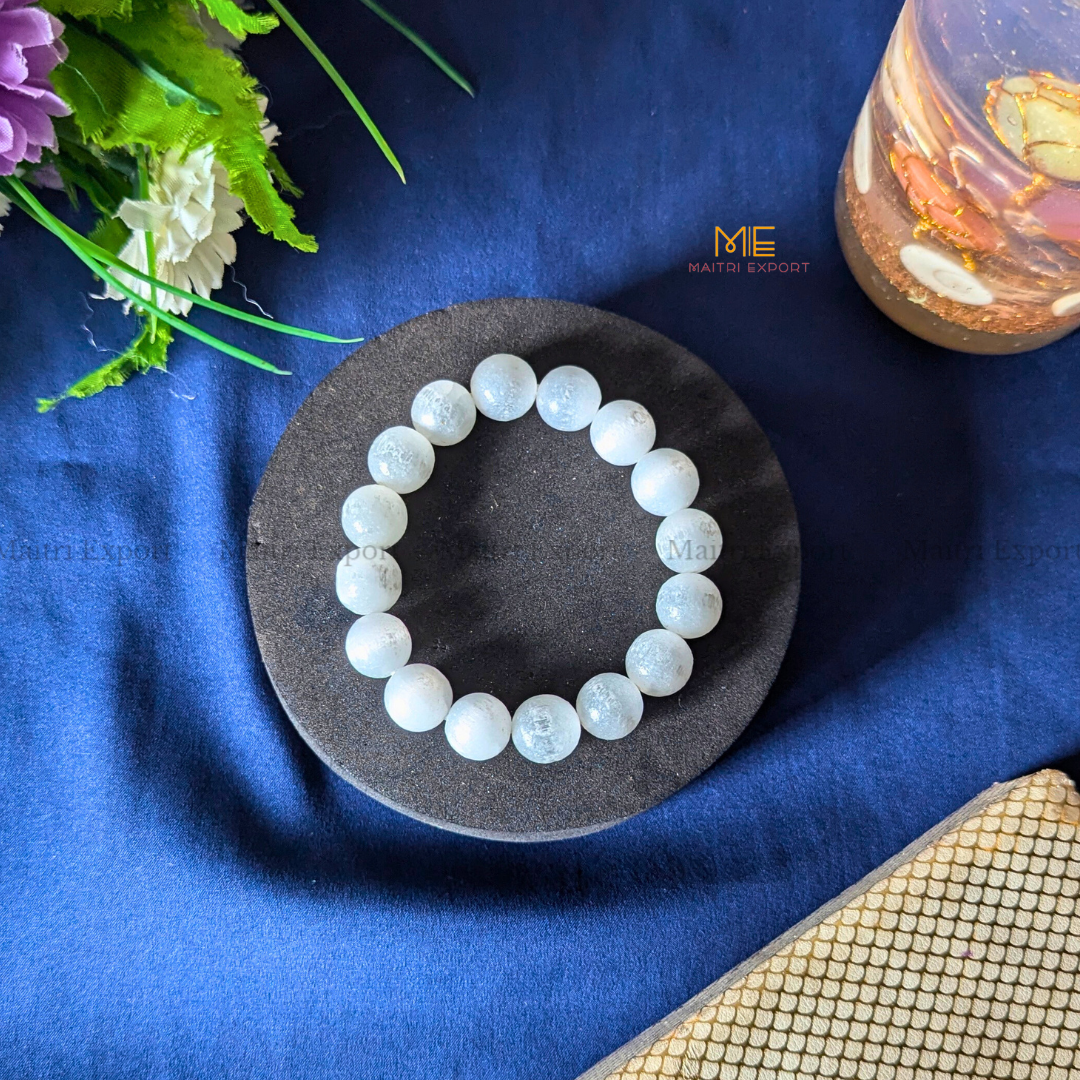 Natural Crystal Healing Stone 12mm Bracelet-Maitri Export | Crystals Store