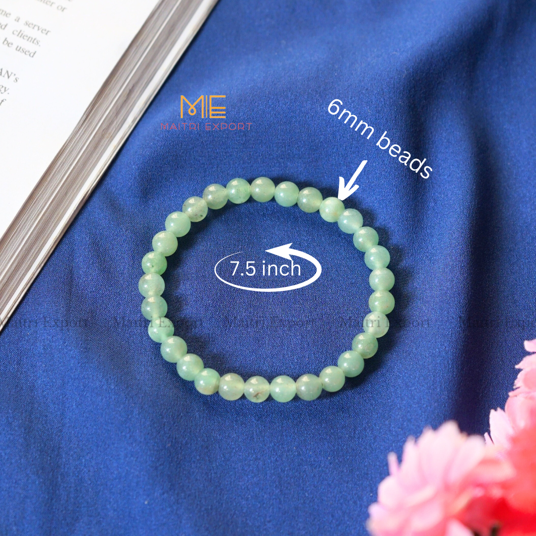 Green Aventurine Natural Crystal Healing Bracelet-Maitri Export | Crystals Store
