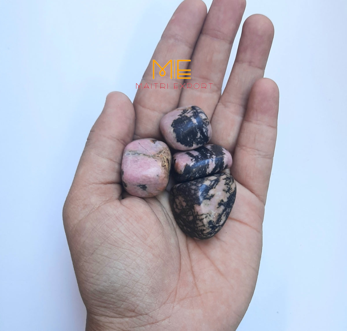 Rhodonite Natural Crystal Healing Stone Tumble / Pocket Stone-Maitri Export | Crystals Store