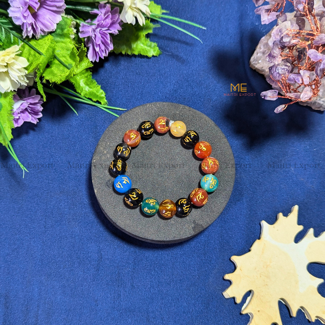 Natural Crystal Healing Stone 12mm Bracelet-Maitri Export | Crystals Store