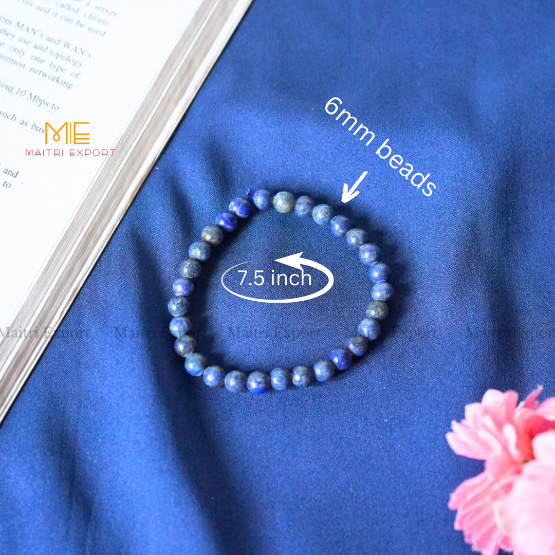 Lapis Lazuli Natural Crystal Healing Bracelet-Maitri Export | Crystals Store