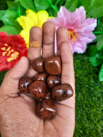 Mahogany Obsidian Natural Crystal Healing Stone Tumble / Pocket Stone-Maitri Export | Crystals Store