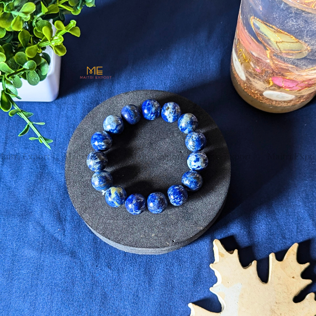 Natural Crystal Healing Stone 12mm Bracelet-Maitri Export | Crystals Store