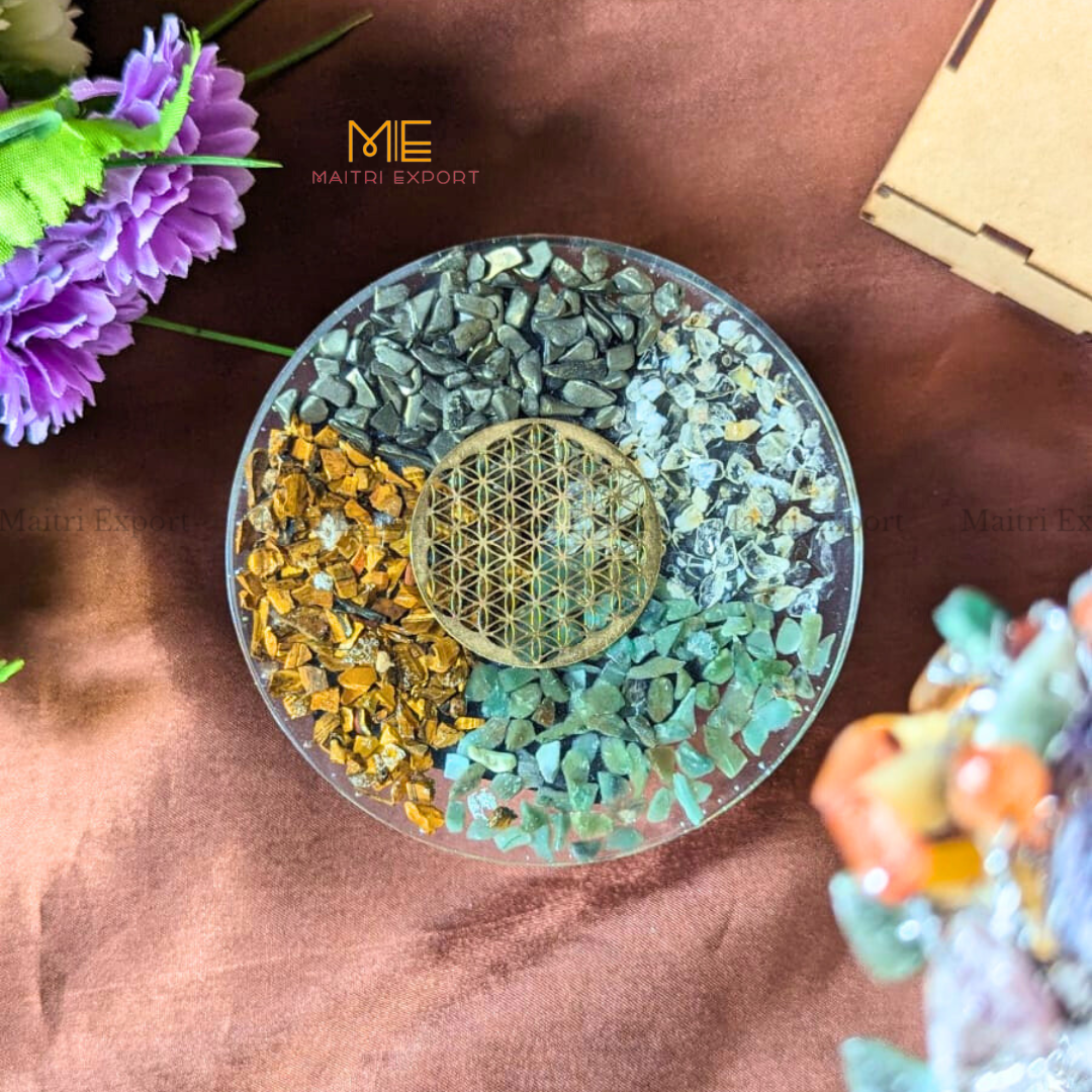 Money Magnet Organ Coaster/Plate-Maitri Export | Crystals Store