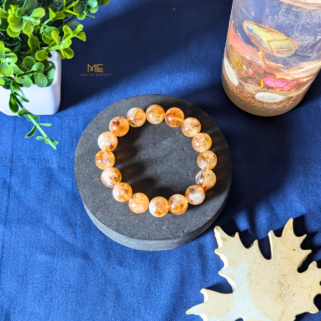 Natural Crystal Healing Stone 12mm Bracelet-Maitri Export | Crystals Store