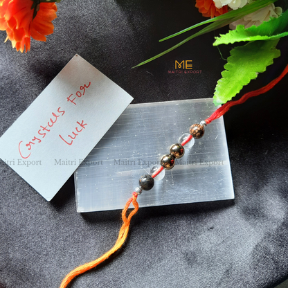 Natural crystal stone purposed rakhi-Luck-simple-Maitri Export | Crystals Store