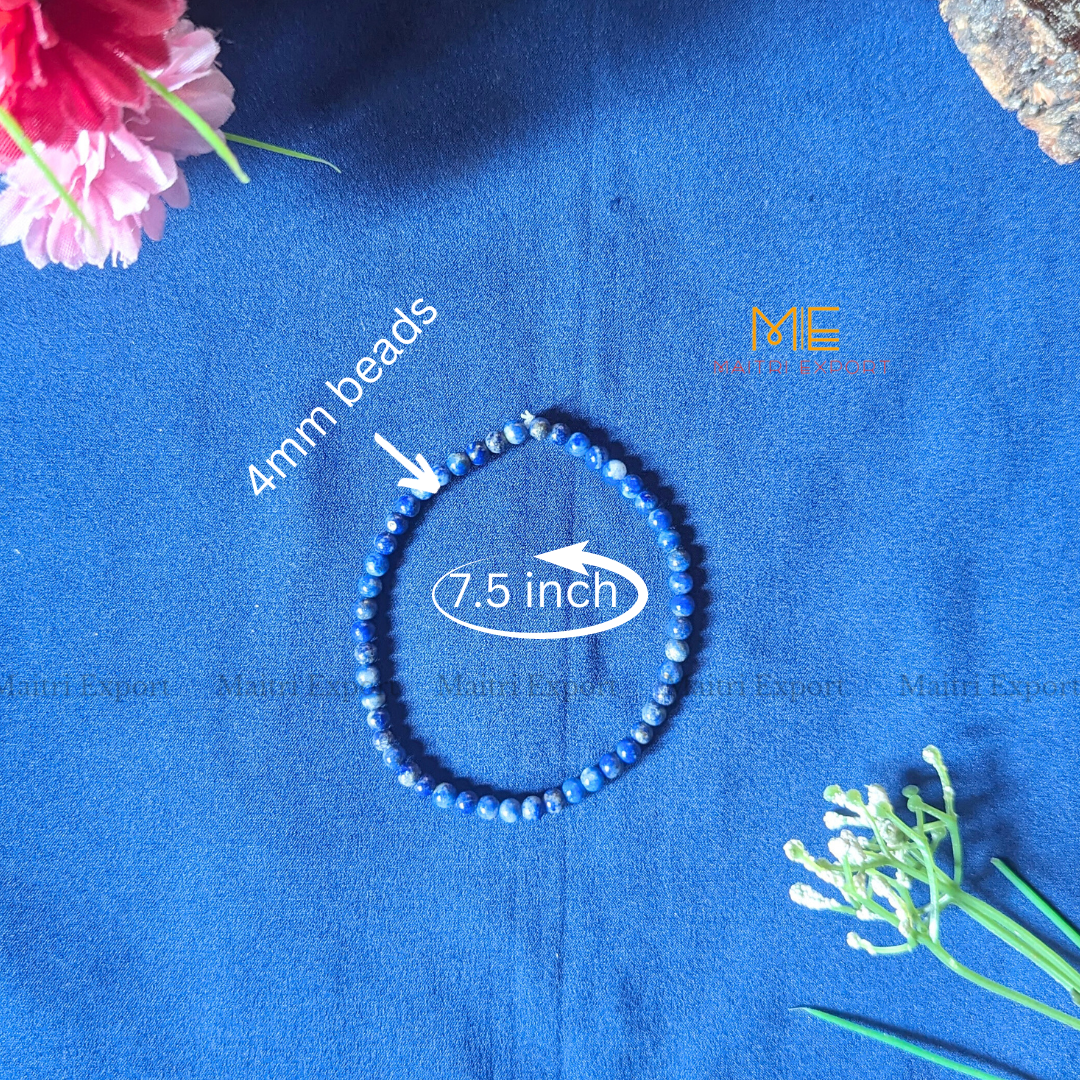 Lapis Lazuli Natural Crystal Healing Bracelet-Maitri Export | Crystals Store