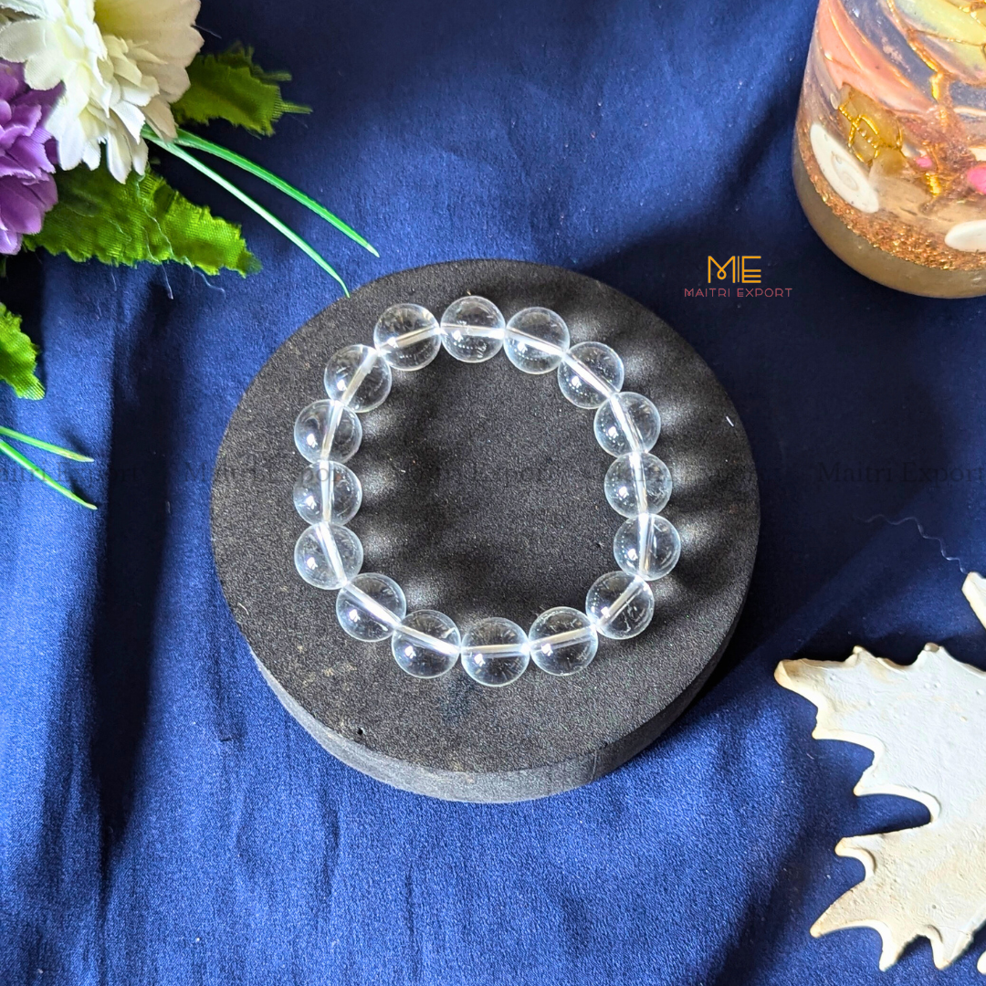 Natural Crystal Healing Stone 12mm Bracelet-Maitri Export | Crystals Store