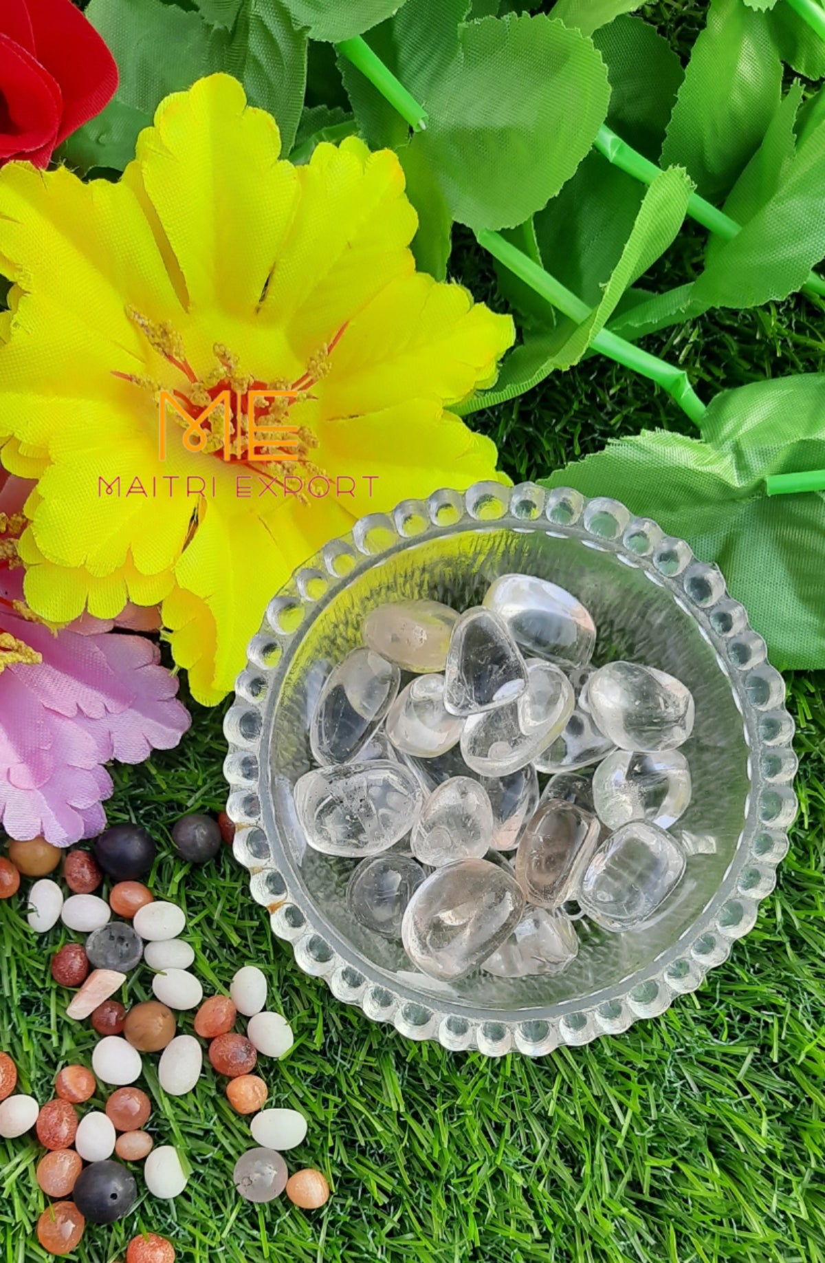 Clear Quartz Natural Crystal Healing Stone Tumble / Pocket Stone-Maitri Export | Crystals Store