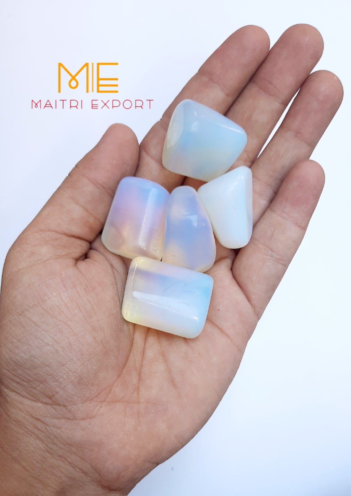 Opalite Natural Crystal Healing Stone Tumble / Pocket Stone-Maitri Export | Crystals Store