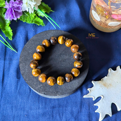 Natural Crystal Healing Stone 12mm Bracelet-Maitri Export | Crystals Store