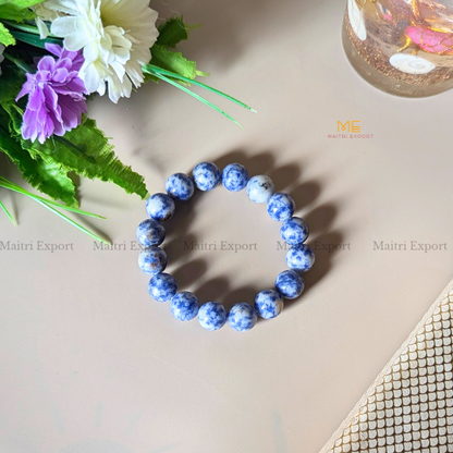 Natural Crystal Healing Stone 12mm Bracelet-Maitri Export | Crystals Store