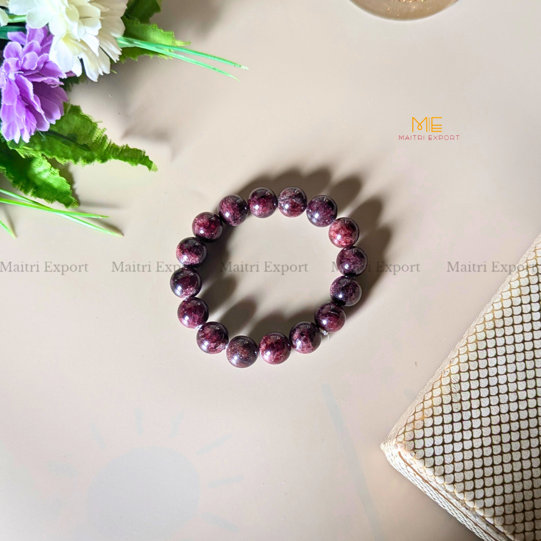 Natural Crystal Healing Stone 12mm Bracelet-Maitri Export | Crystals Store