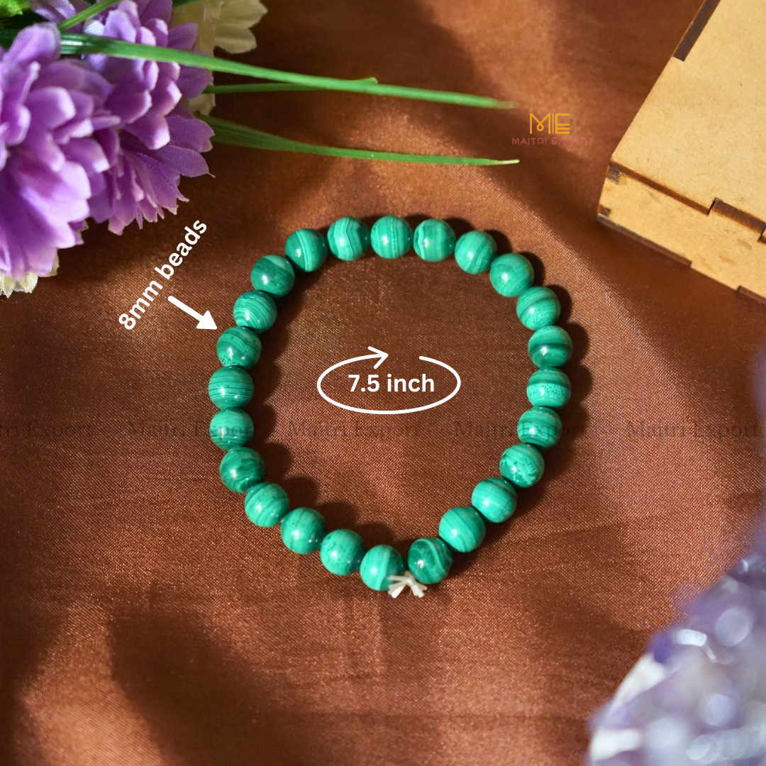 Malachite Natural Crystal Healing Bracelet-Maitri Export | Crystals Store