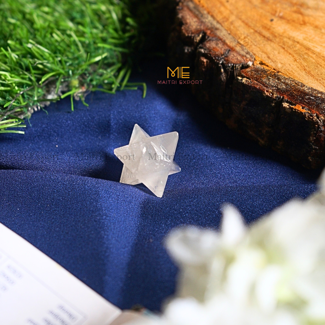 Crystal Hand Crafted Merkaba Star-Smokey Quartz-Maitri Export | Crystals Store