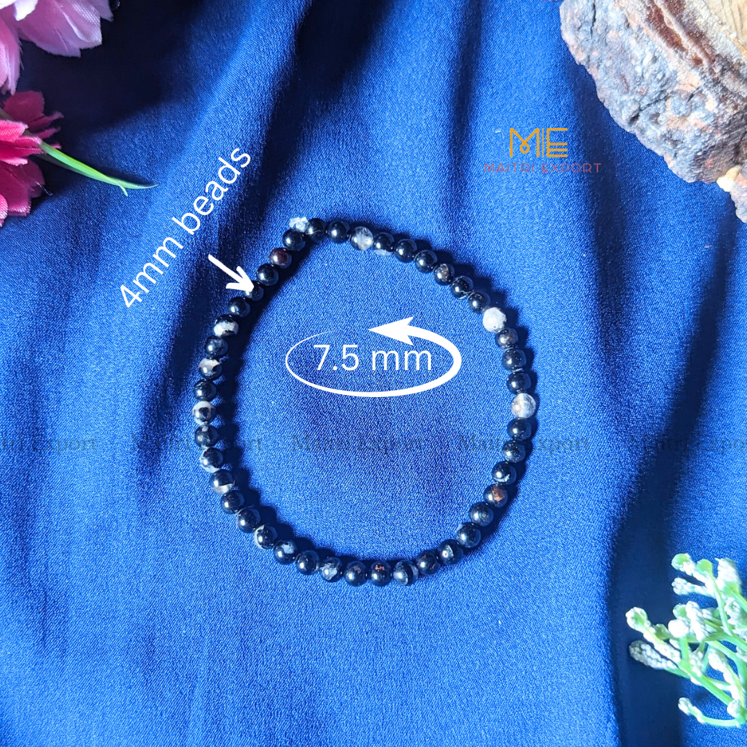 4mm crystal round beads stretchable bracelet.-Sulemani-Maitri Export | Crystals Store