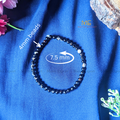 4mm crystal round beads stretchable bracelet.-Sulemani-Maitri Export | Crystals Store