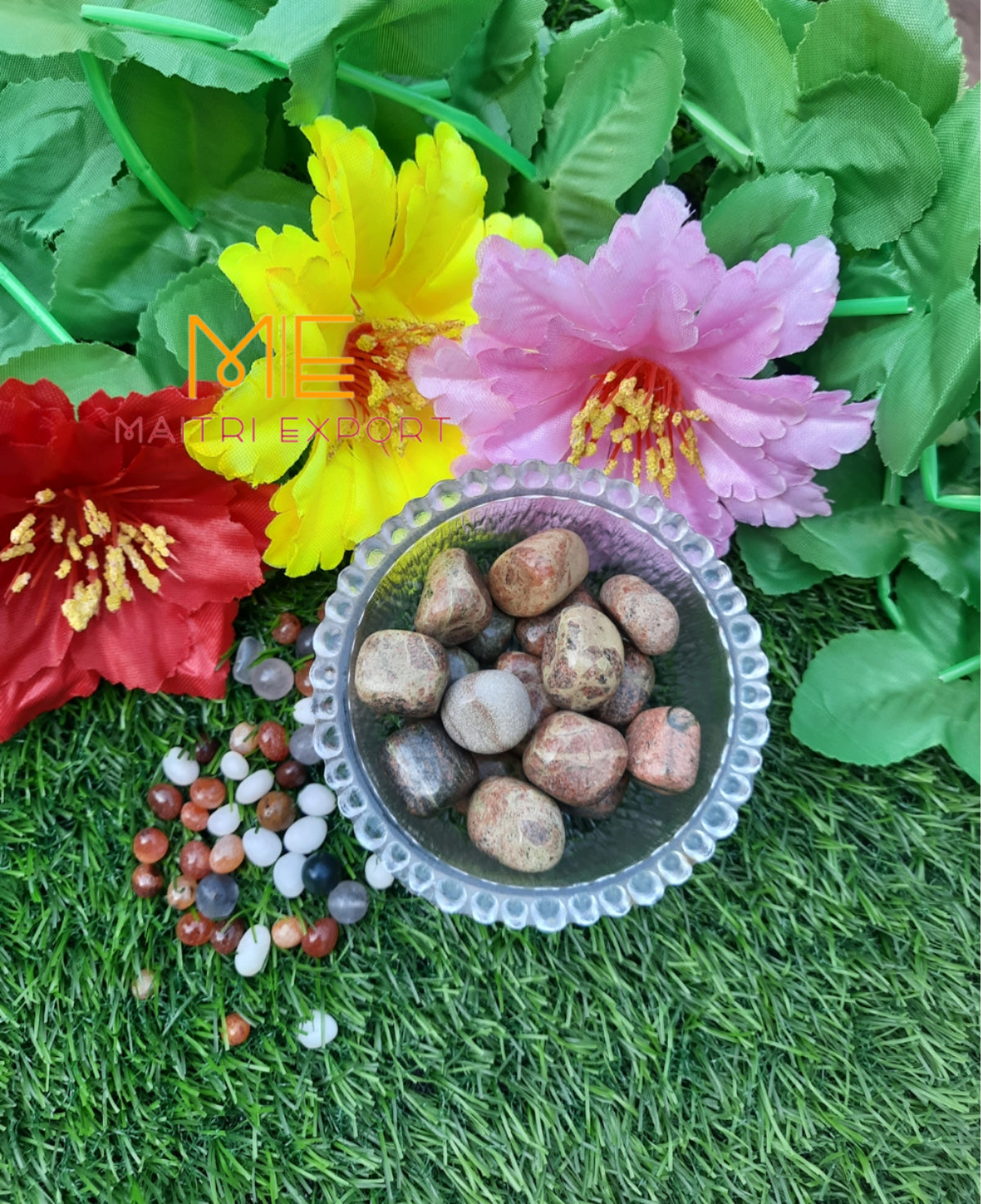 Unakite Natural Crystal Healing Stone Tumble / Pocket Stone-Maitri Export | Crystals Store