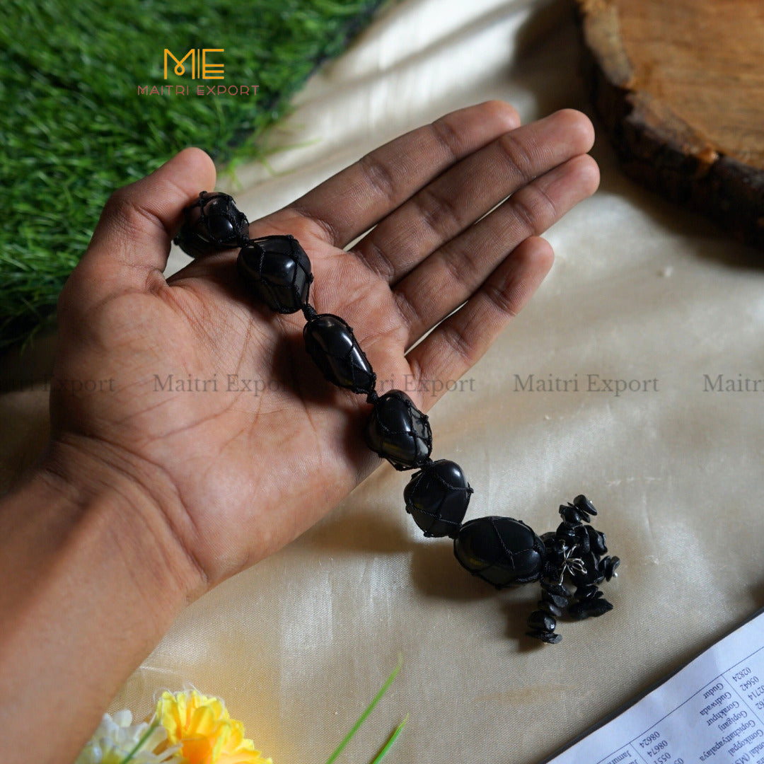 Natural Healing Crystal Stone Tumble Stone with Chips Hanger-Black tourmaline-Maitri Export | Crystals Store