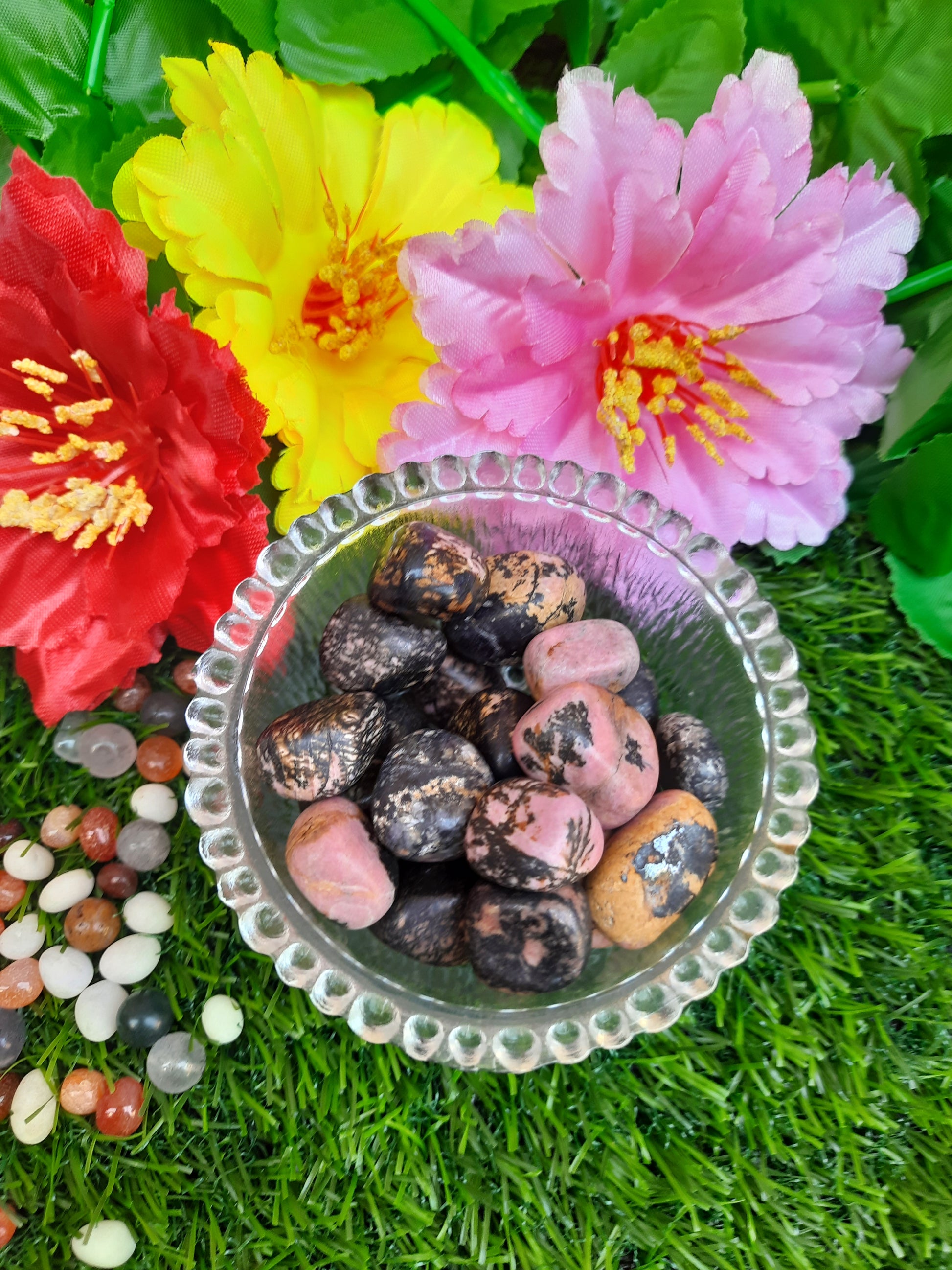 Rhodonite Natural Crystal Healing Stone Tumble / Pocket Stone-Maitri Export | Crystals Store