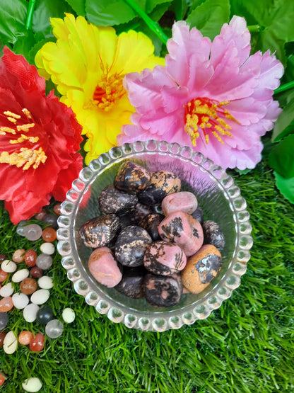 Rhodonite Natural Crystal Healing Stone Tumble / Pocket Stone-Maitri Export | Crystals Store