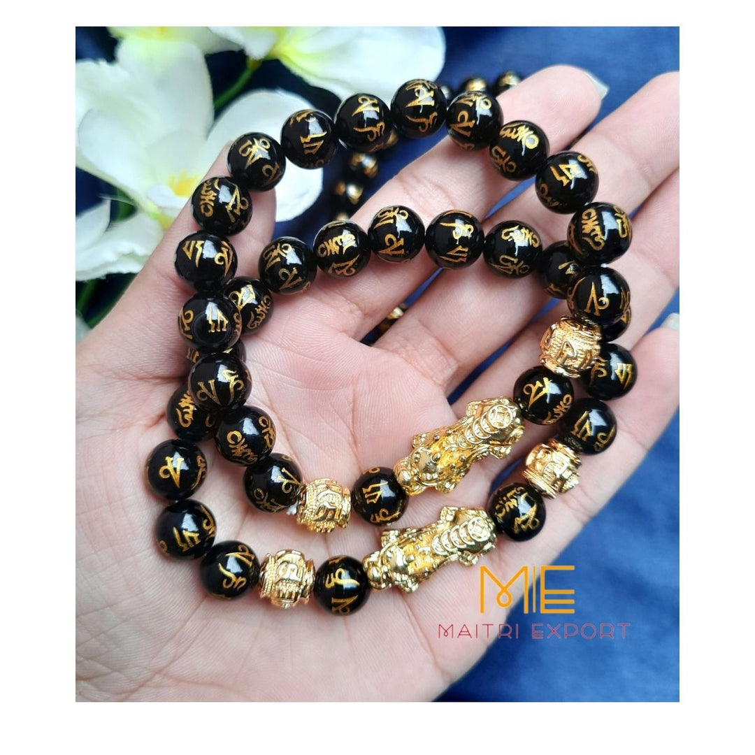 Piyao Bracelet Meaning Double Pixiu Obsidian Bracelet Feng Shui