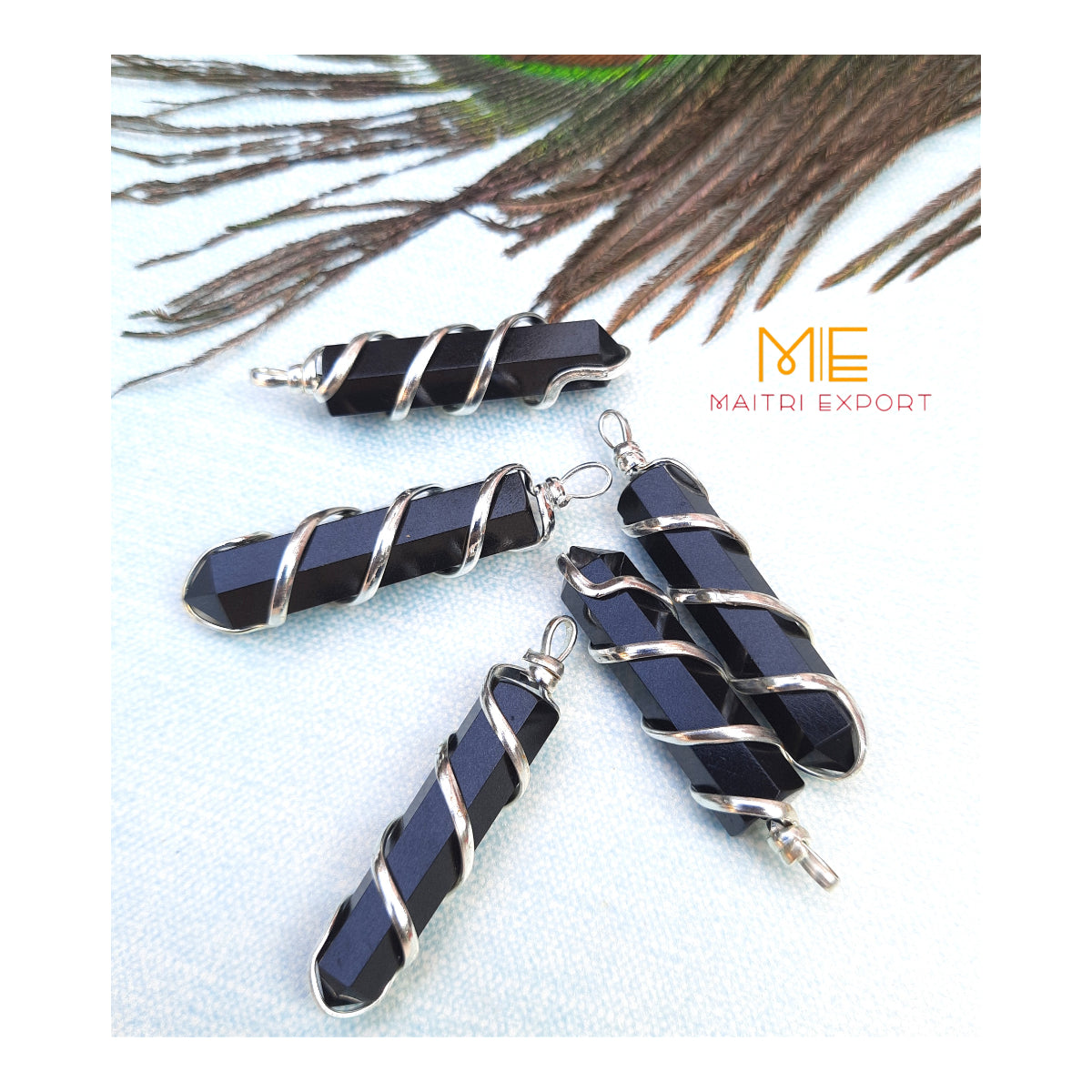 Single point wire wrapped pendant.-Maitri Export | Crystals Store