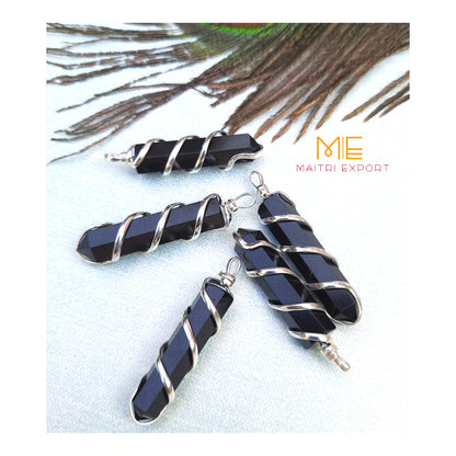 Single point wire wrapped pendant.-Maitri Export | Crystals Store