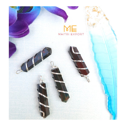 Single point wire wrapped pendant.-Maitri Export | Crystals Store