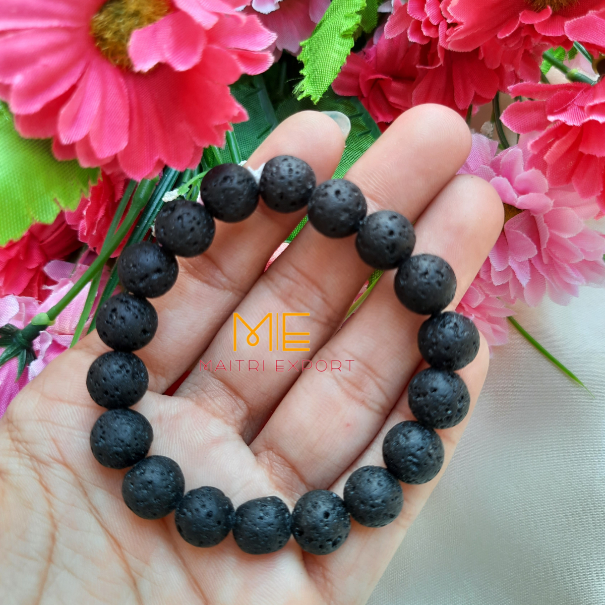 Lava Natural Crystal Healing Bracelet-Maitri Export | Crystals Store