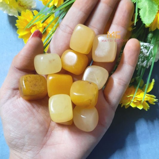 Yellow Aventurine Natural Crystal Healing Stone Tumble / Pocket Stone-Maitri Export | Crystals Store
