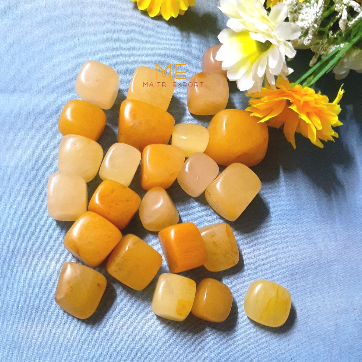 Yellow Aventurine Natural Crystal Healing Stone Tumble / Pocket Stone-Maitri Export | Crystals Store
