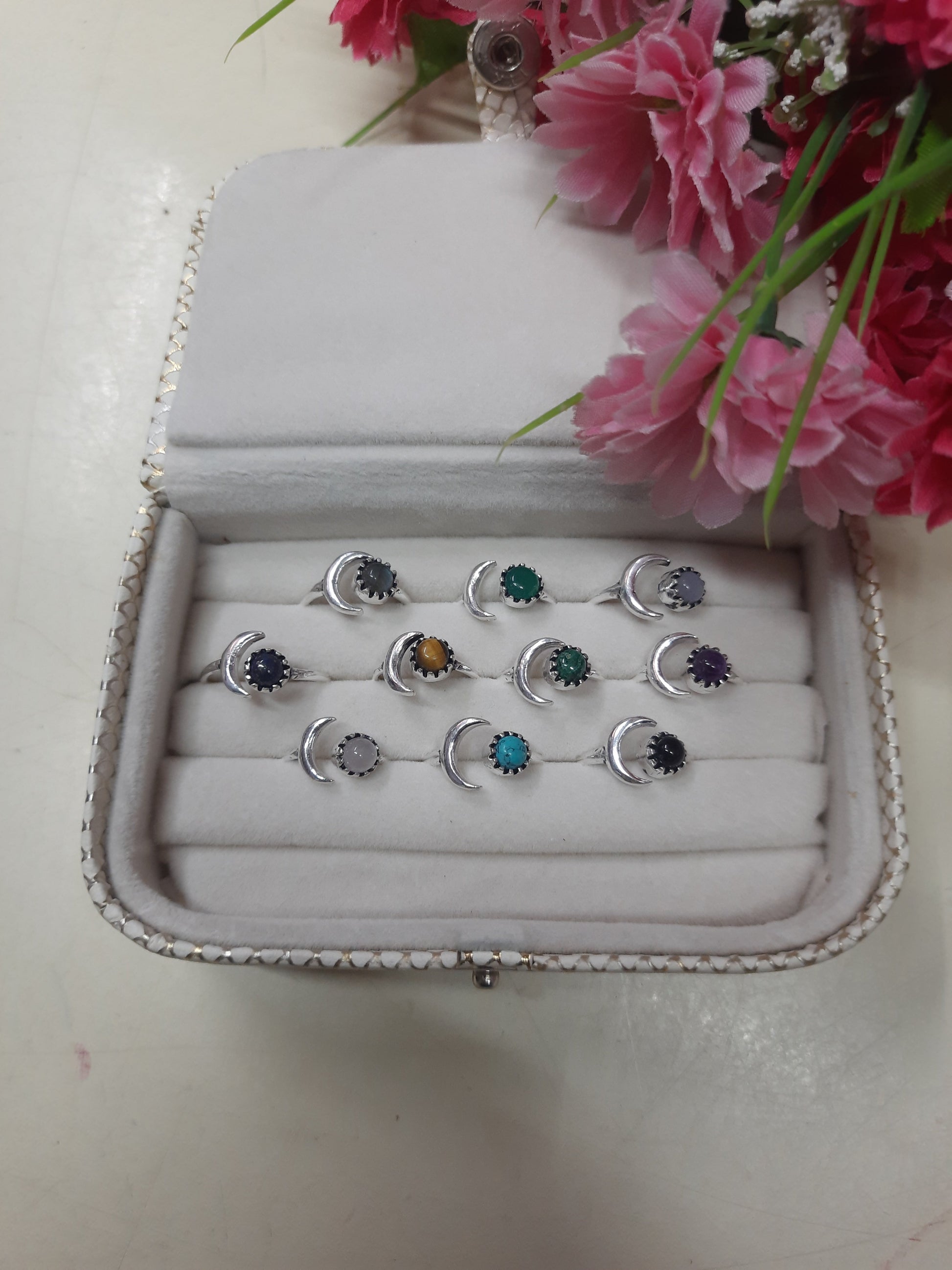 Moon bead ring-Maitri Export | Crystals Store