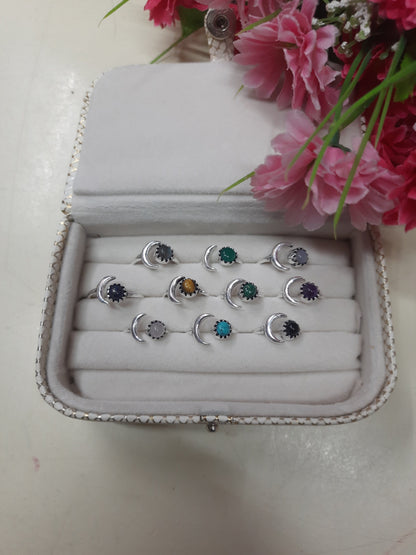Moon bead ring-Maitri Export | Crystals Store