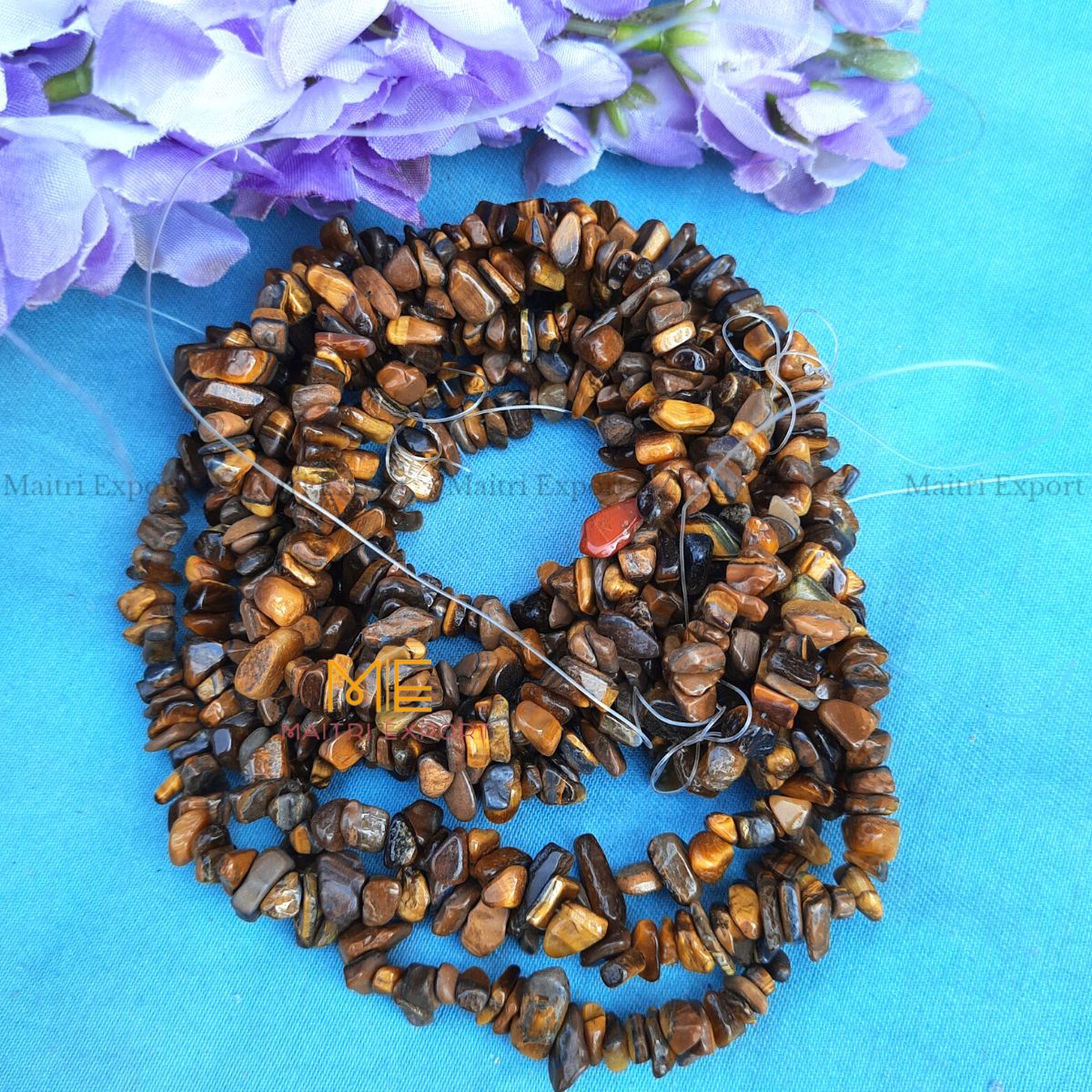 Crystal chips beads mala for bracelet / jewellery making ( 6 to 8 mm )-Maitri Export | Crystals Store
