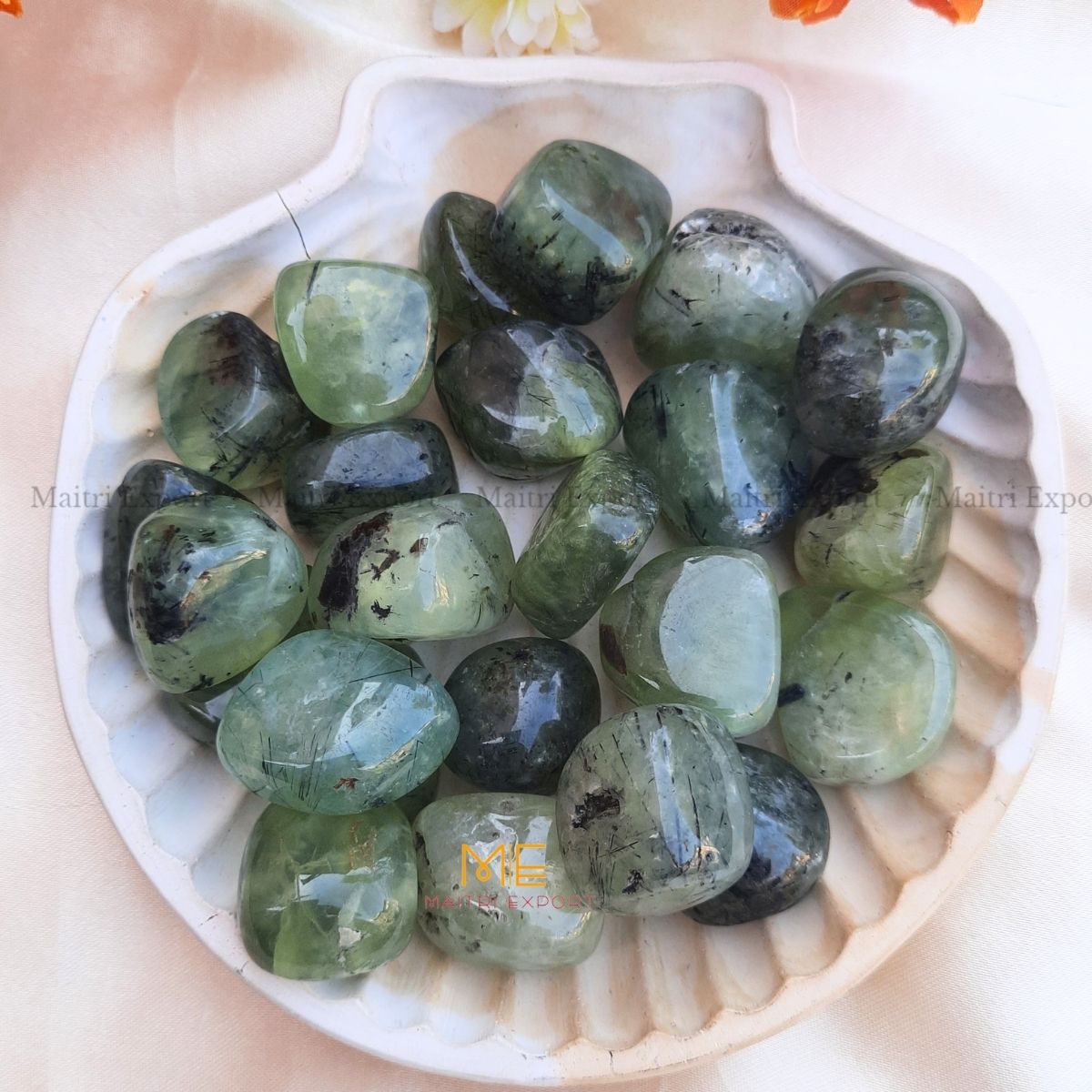 Prehnite Natural Crystal Healing Stone Tumble / Pocket Stone-Maitri Export | Crystals Store