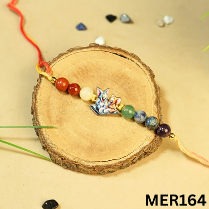 7 chakra stones with kids cartoon charms rakhi.-Tom Jerry No.2 [MER164]-Maitri Export | Crystals Store