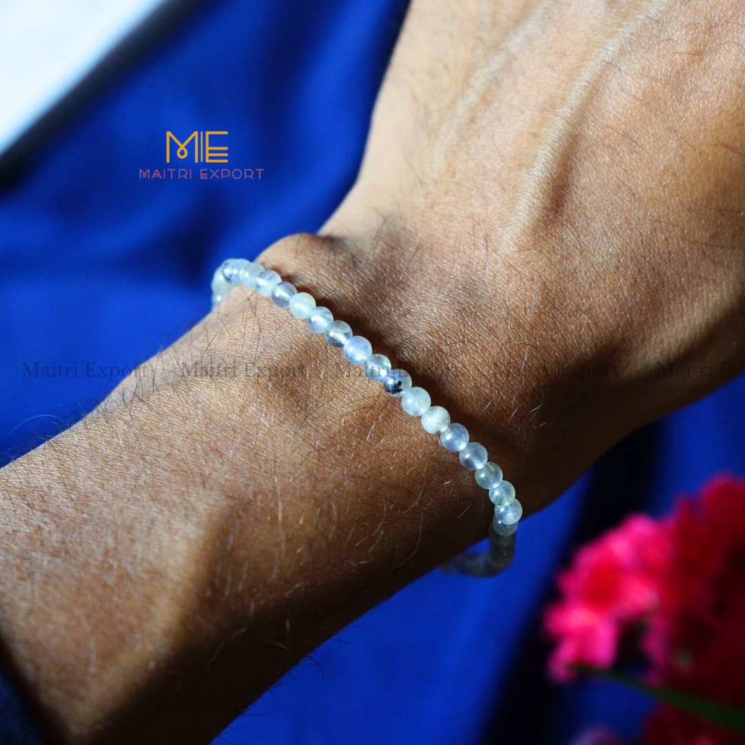 Labradorite Natural Crystal Healing Bracelet-4mm-Maitri Export | Crystals Store