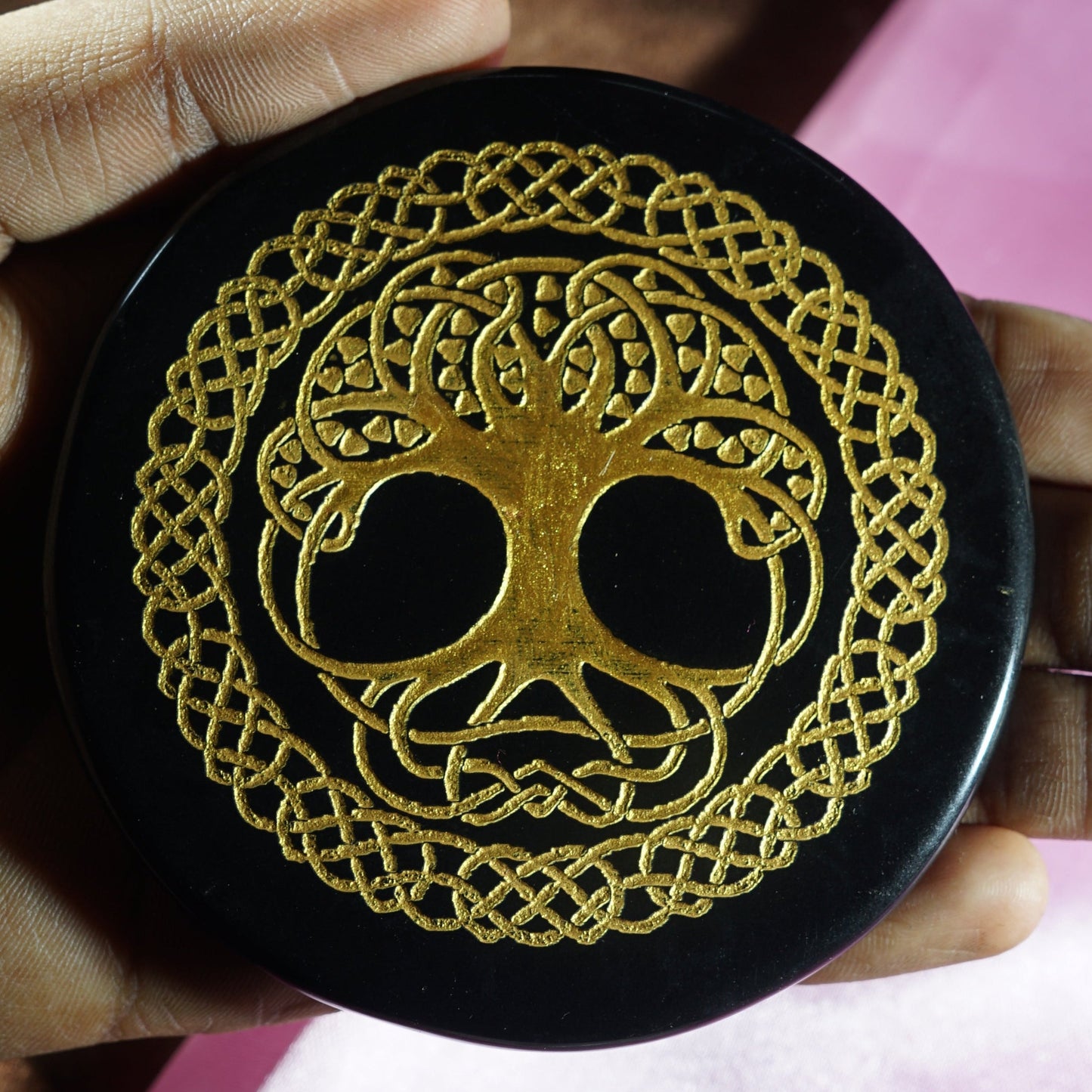 Black 3 Inch Carving Plate