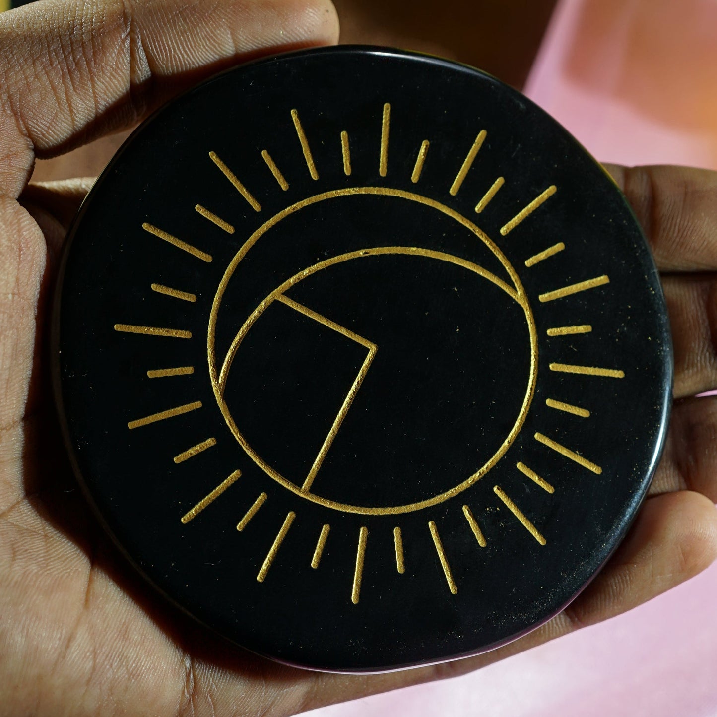 Black 3 Inch Carving Plate