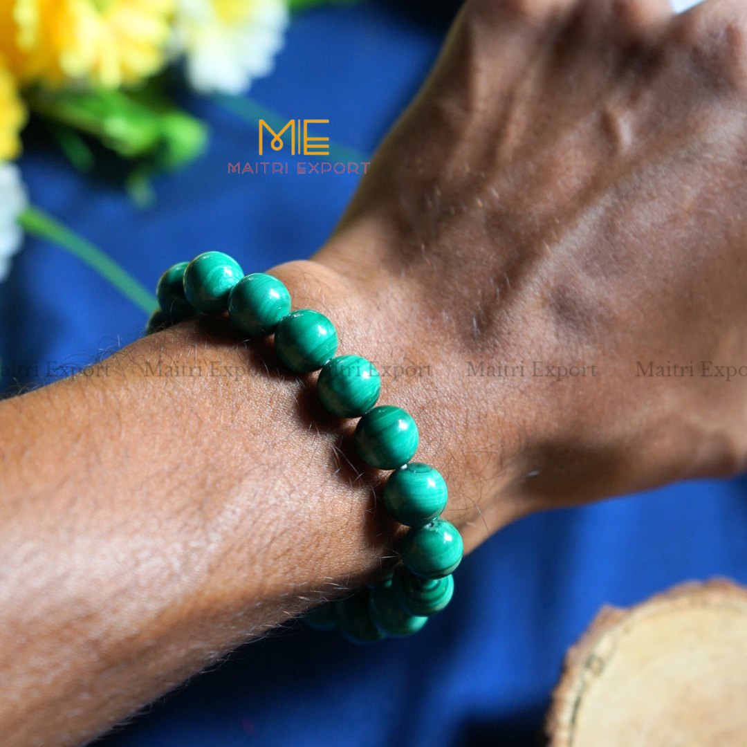 Malachite Natural Crystal Healing Bracelet-Maitri Export | Crystals Store